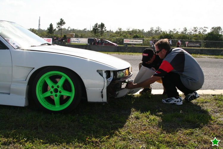 Estie Falero's bumper adjustment